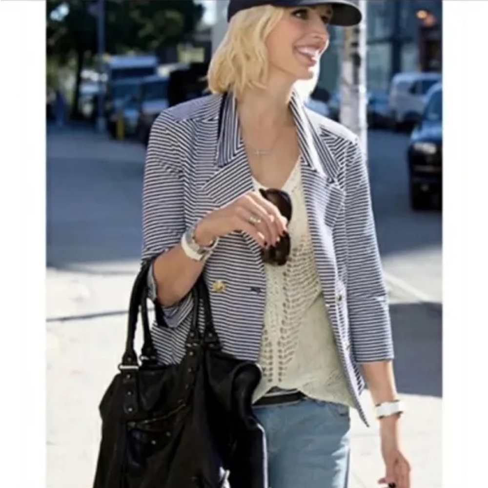 Cabi Blazer 823 Nautical Life Navy White Stripe jacket
